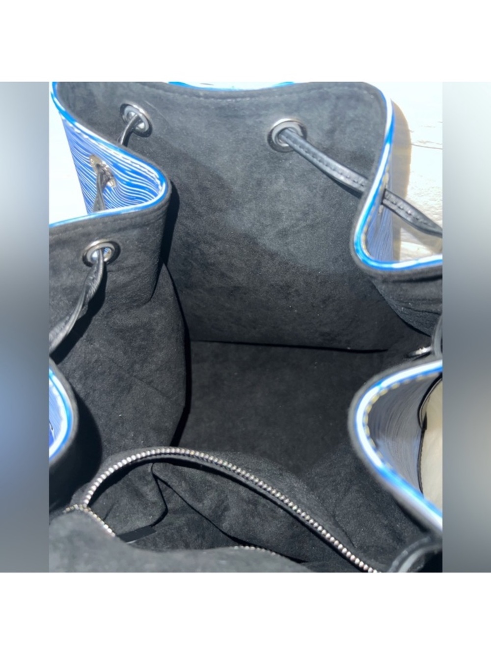 DENIM PETIT NOE Louis Vuitton Blue Epi Leather Bucket - Picture 4 of 11